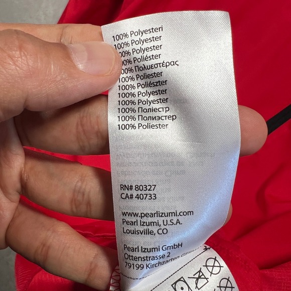 NWT 2011 Pearl Izumi Elite Barrier Cycling Jacket Red Women XL Weather Resistant - Picture 12 of 14